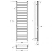 Black towel rail EF Alfa L Black towel rail EF Alfa L