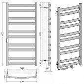 Рушникосушка чорна EF Atlant 1100 L Рушникосушка чорна EF Atlant 1100 L