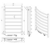 Black towel rail EF Classic 8 L Black towel rail EF Classic 8 L