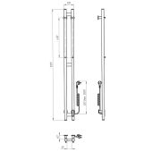 Полотенцесушитель белый EF duet R  Полотенцесушитель белый EF duet R