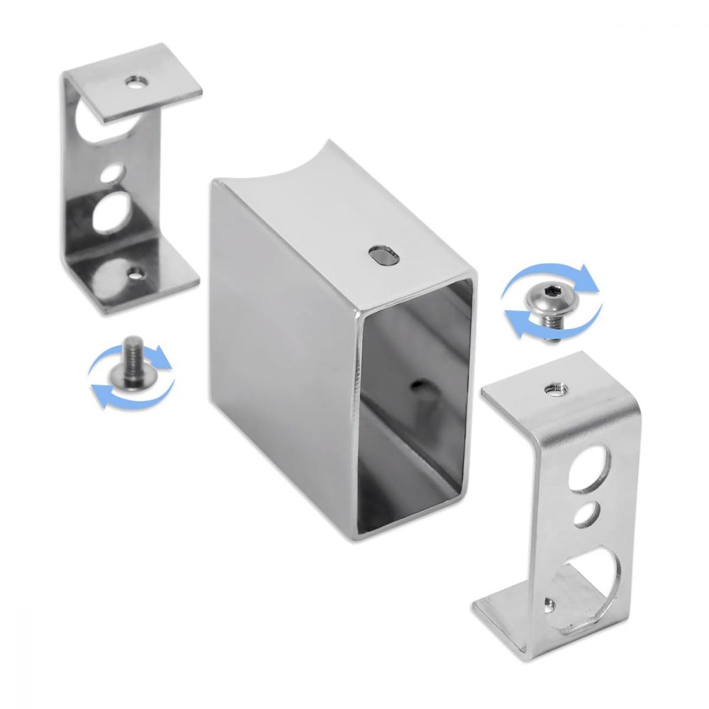 Concealed connection module EF chrome (for round rack)