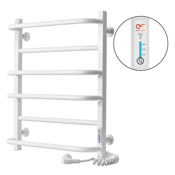 White heated towel rail buy from the Ukrainian manufacturer