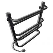 Black towel rail EF 600 L Black towel rail EF 600 L