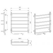 Black towel rail EF 600 L Black towel rail EF 600 L