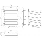 Black towel rail EF 600 R