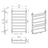 Black towel rail EF 800 L Black towel rail EF 800 L