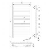 Полотенцесушитель черный EF 900 R