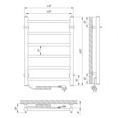 Stainless steel towel rail EF mini 6L Stainless steel towel rail EF mini 6L