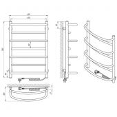 Stainless steel towel rail EF mix 7R